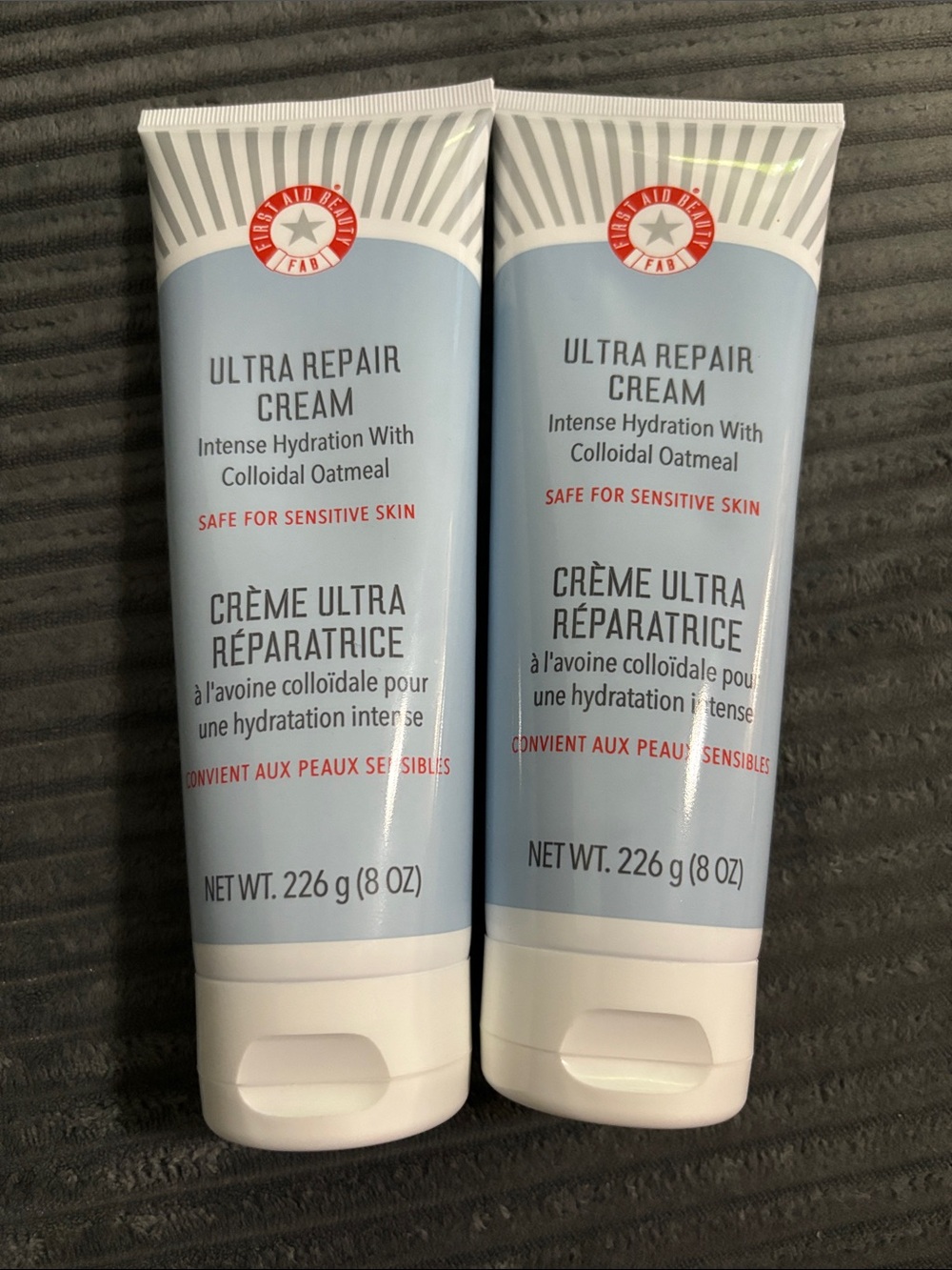 First Aid Beauty Ultra Repair Cream - Light Blue & White Tubes